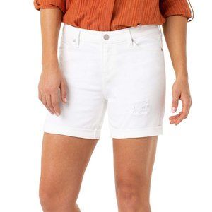 Liverpool Jeans Company Women's Vickie White Midi Denim Short 6 / 28